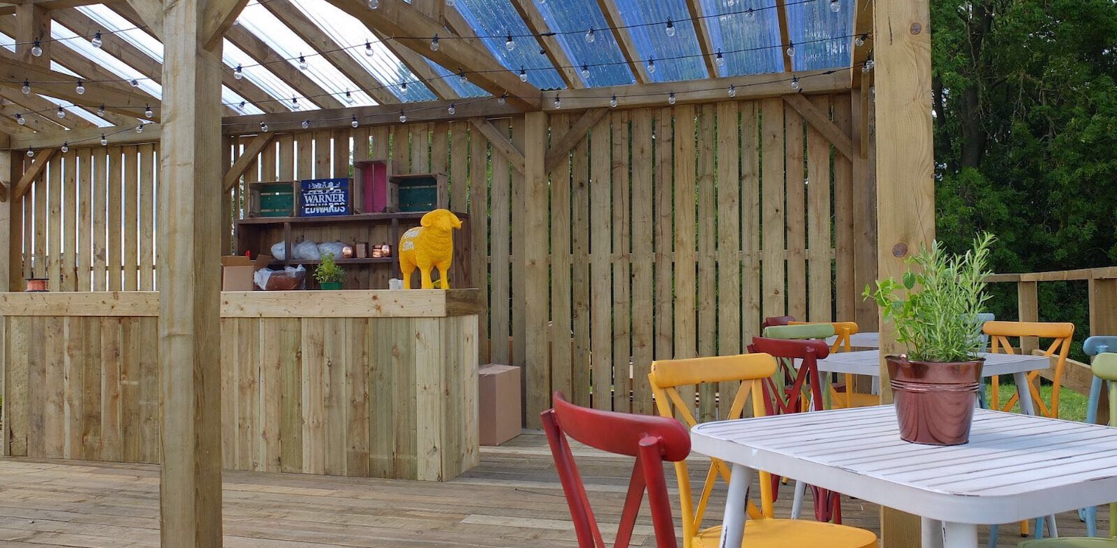 Timber garden bar