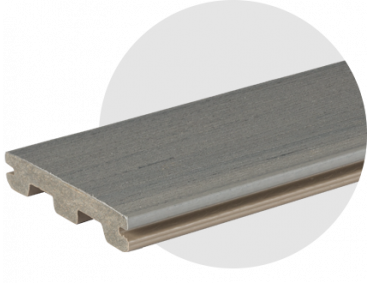 LDC Composite: Sea Salt Grey Composite Decking Board (Grooved)